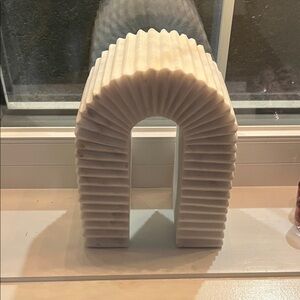 Modern Cream Arch Marble Sculpture